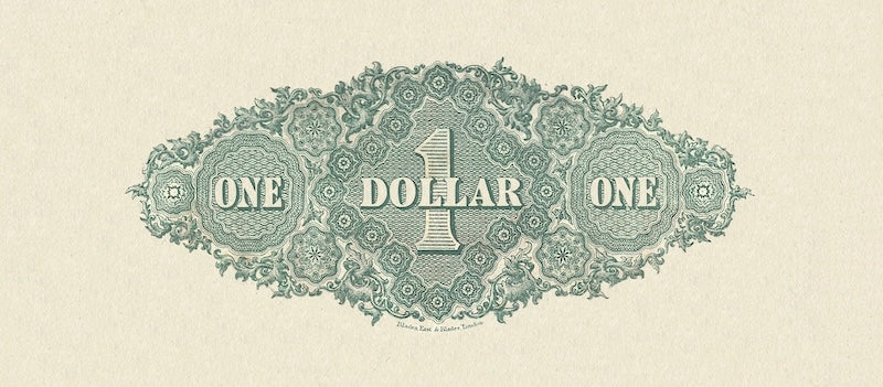 British North Borneo banknotes, $1 Dollar, 1886, Pick P-3, UNC