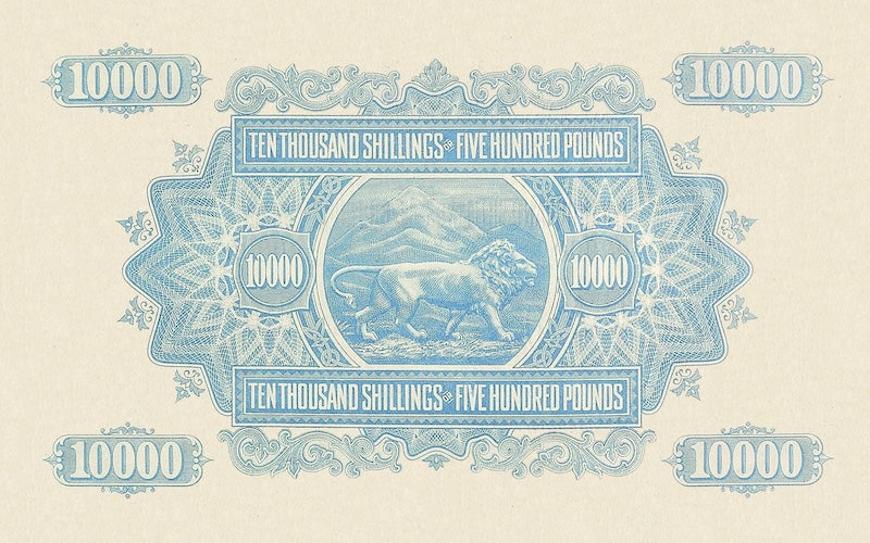 British East Africa banknotes, King George VI, 10000 Shillings, 1938, Pick P-32, UNC