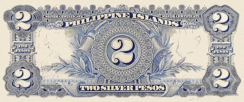 Philippine Islands banknote, United States,  2 Pesos, 1906, Pick P-32, UNC
