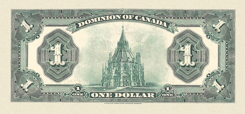 Dominion of Canada banknote, $1 Dollar, 1923, Pick P-33, UNC