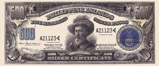 Philippine Islands banknote, United States,  500 Pesos, 1906, Pick P-33, UNC