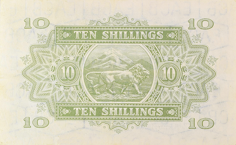 British East Africa banknotes, Queen Elizabeth II, 10 Shillings, 1953, Pick P-34, UNC