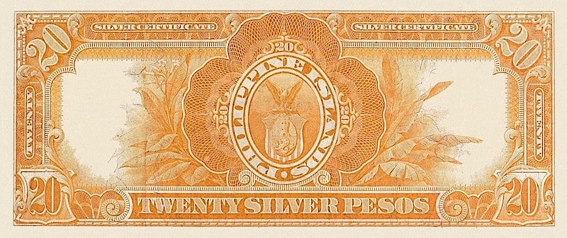 Philippine Islands banknote, 20 Pesos, 1908, Pick P-34, UNC