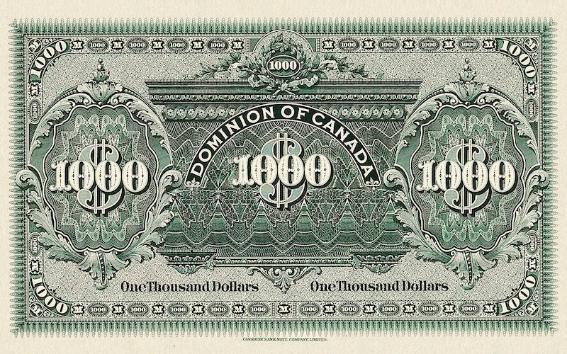 Dominion of Canada banknote, $1000 Dollars, 1924, Pick P-34A, UNC