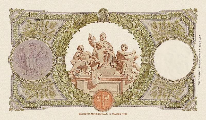 Italian East Africa banknote, Banca d'Italia, 500 Lire, 1938, Pick P-3, UNC