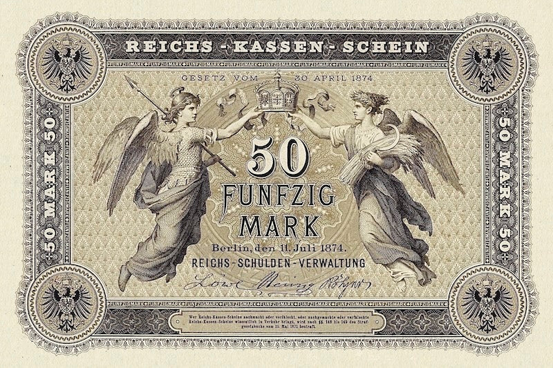 Germany banknote, Rentenbankschein, 50 Mark, 1874, Pick P-3, UNC