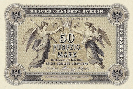 Germany banknote, Rentenbankschein, 50 Mark, 1874, Pick P-3, UNC