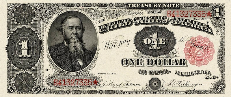 United States Treasury note, $1 Dollar, 1891, Pick P-351, UNC