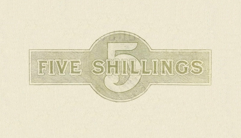 United Kingdom Great Britain & Ireland Treasury banknotes, King George V, 5 Shillings, 1919, Pick P-352, UNC