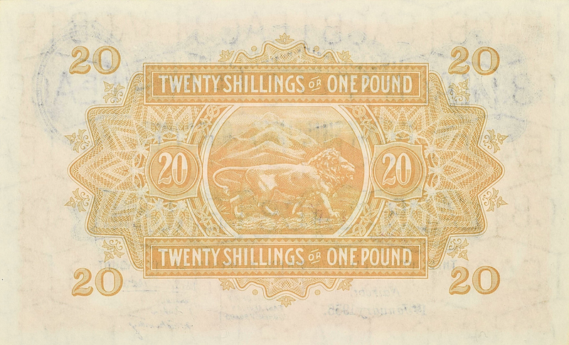 British East Africa banknotes, Queen Elizabeth II, 20 Shillings, 1953, Pick P-35, UNC