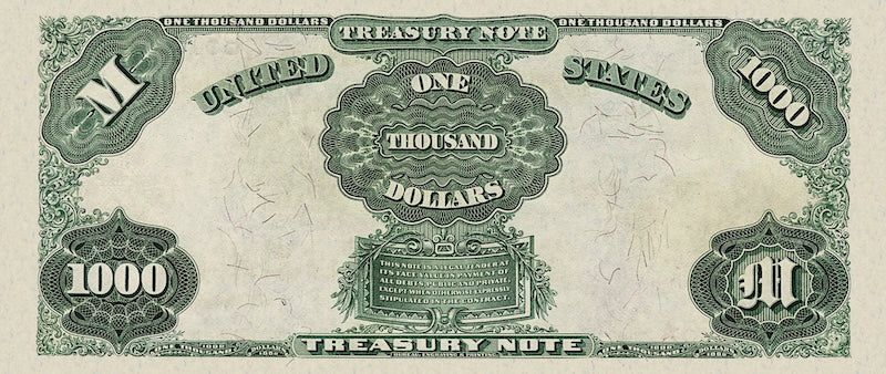 United States Treasury note, $1000 Dollars, 1891, Pick P-358, UNC