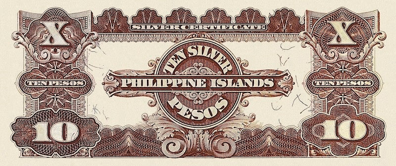 Philippine Islands banknote, 10 Pesos, 1908, Pick P-36, UNC