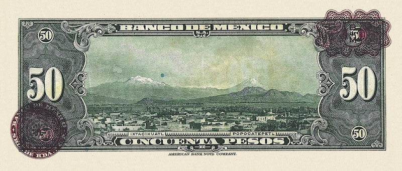 Mexico banknote, Banco de México, 50 Pesos, 1936, Pick P-37, UNC