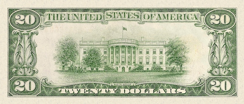 United States Treasury Gold Certificates banknote, $20 Dollars, Year 1928, Pick P-401, UNC