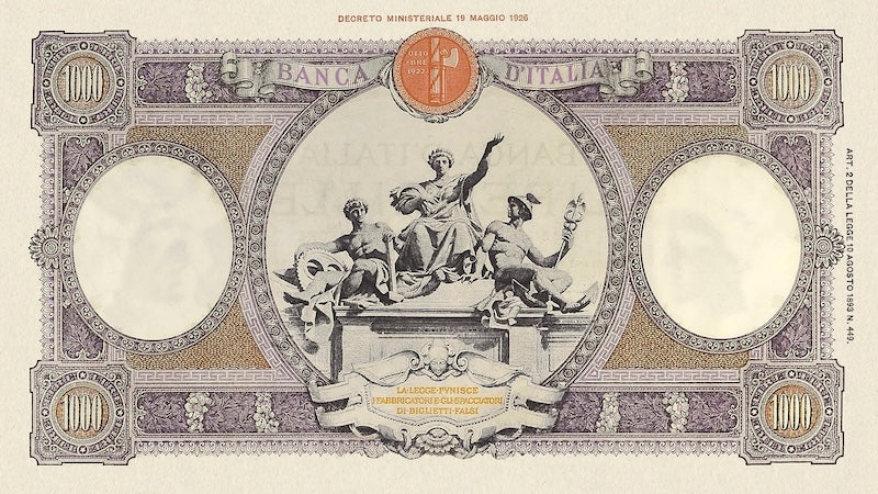 Italian East Africa banknote, Banca d'Italia, 1000 Lire, 1938, Pick P-4, UNC