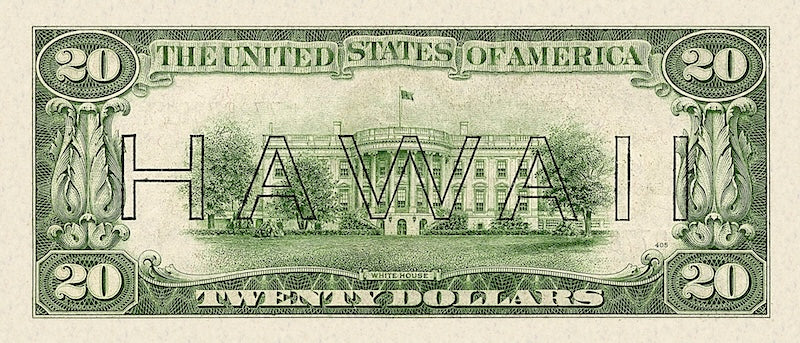 United States, Hawaii Overprint Emergency Issue banknote, $20 Dollars, 1942, Pick P-41, UNC