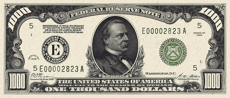 United States Federal Reserve banknote, $1000 Dollars, 1928, Pick P-426, UNC