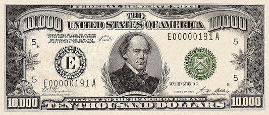 United States Federal Reserve banknote, $10000 Dollars, 1928, Pick P-428, UNC