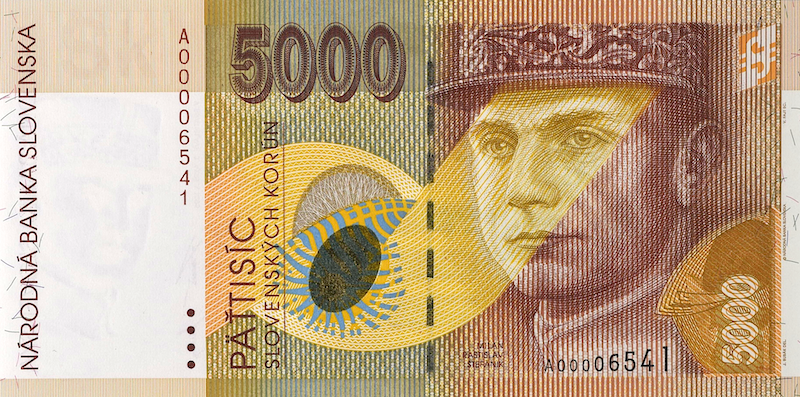 Slovakia banknote, 5000 Korun, 1993, Pick P-29, UNC