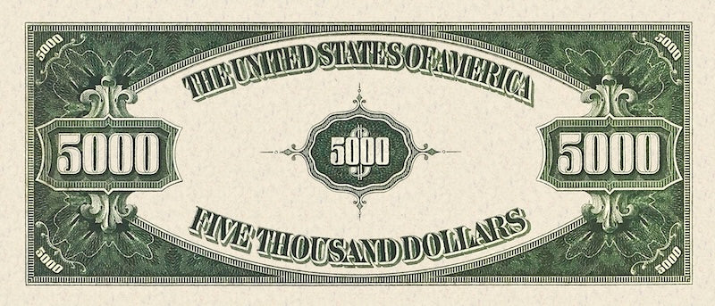 United States Federal Reserve banknote, $5000 Dollars, 1934, Pick P-436, UNC