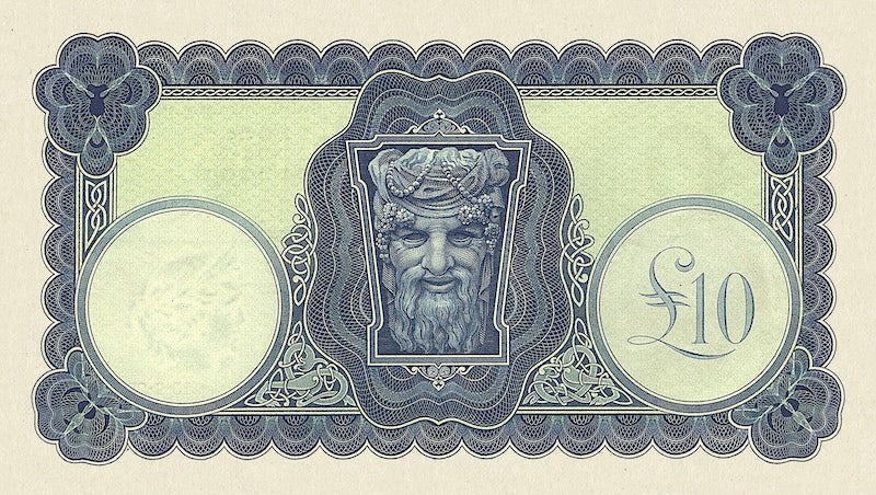 Ireland banknotes, Irish Free State (Saorstát Éireann), Lady Lavery Issue,  £10 Pounds, 1928, Pick  P-4A, UNC