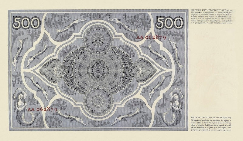 Netherlands banknote, Nederlandsche Bank, 500 Gulden, 1930, Pick P-52, UNC