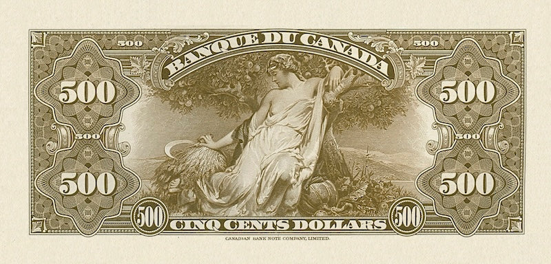 Canada banknotes, Banque du Canada French Series, $500 Dollars, 1935, Pick P-55, UNC