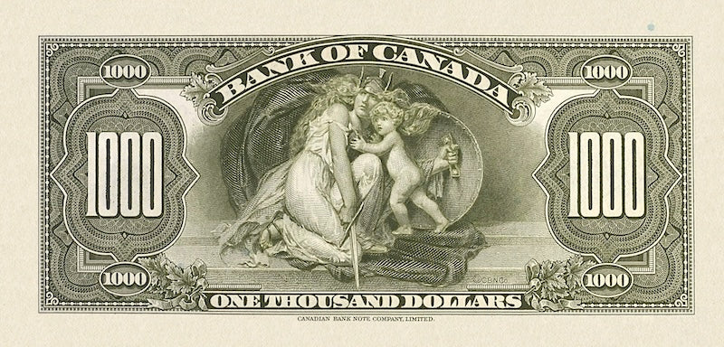 Canada banknotes, Bank of Canada English Series, $1000 Dollars, 1935, Pick P-56, UNC