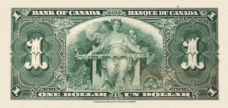 Canada banknote, Bank of Canada, $1 Dollar, 1937, Pick P-58, UNC
