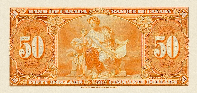 Canada banknote, Bank of Canada, $50 Dollars, 1937, Pick P-63, UNC