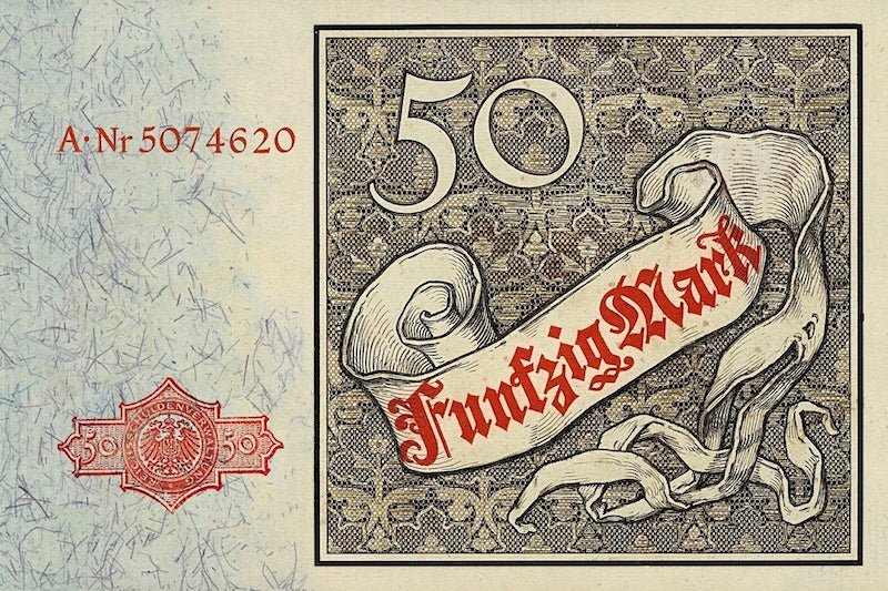 Germany banknote, Rentenbankschein, 50 Mark, 1882, Pick P-6, UNC