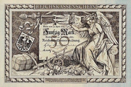 Germany banknote, Rentenbankschein, 50 Mark, 1882, Pick P-6, UNC
