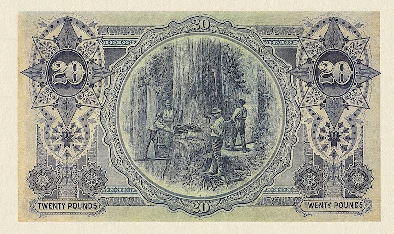 Australia banknotes, Treasury Issue, £20 Pounds, 1913, Pick P-7, UNC
