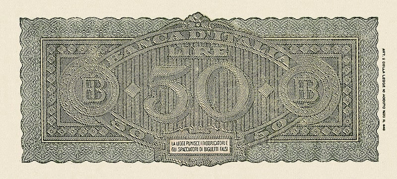 Italy banknote, Italia Turrita Issue, 50 Lire, 1944, Pick P-74, UNC