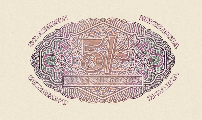 Southern Rhodesia banknotes, 5 shillings, 1939, Pick P-8, UNC