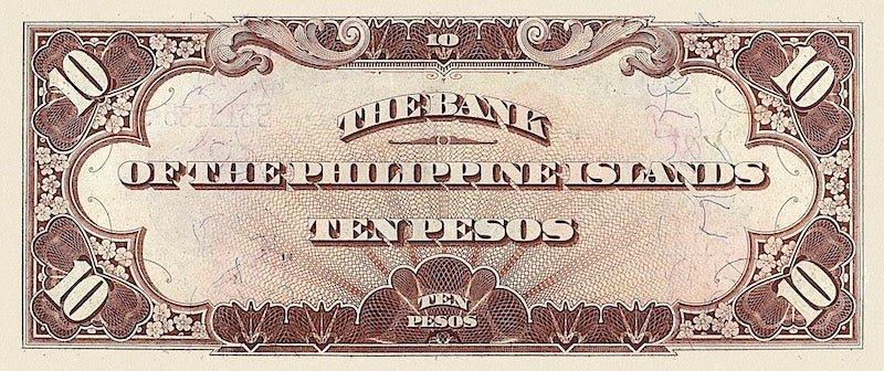 Philippine Islands banknote, 10 Pesos, 1912, Pick P-8, UNC