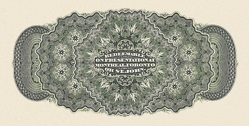 Dominion of Canada banknote, Shinplaster Issue, 25 Cents, 1870, Pick P-8, UNC
