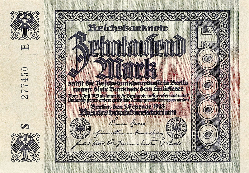 Germany banknote, Reichsbanknote Second Issue, 10000 Mark, 1923, Pick P-84, UNC