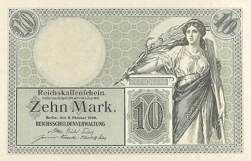 Germany banknote, Rentenbankschein, 10 Mark, 1899, Pick P-9, UNC