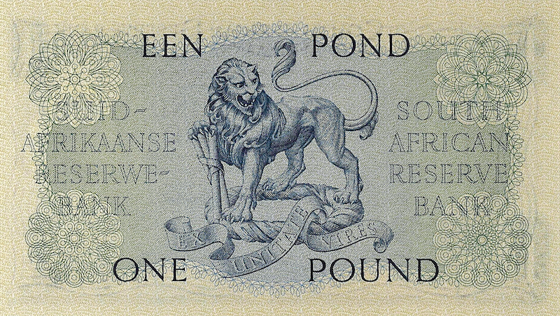 South Africa banknotes, 1 Pound, Year 1948, Pick P-92, UNC