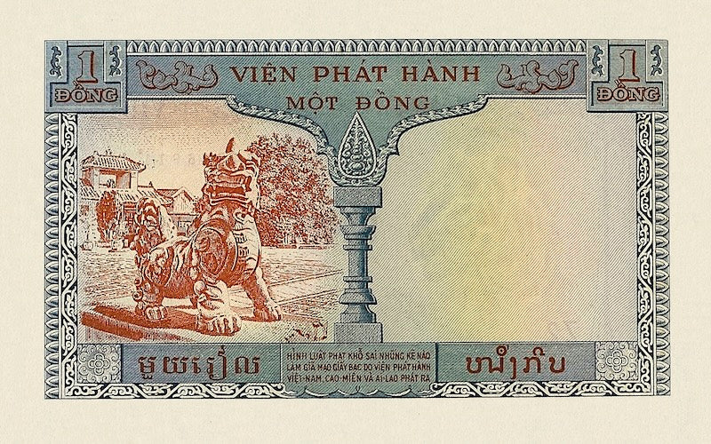 French Indochina banknotes, Vietnam, Viện Phát hành, 1 Piastre, 1953, Pick P-105, UNC