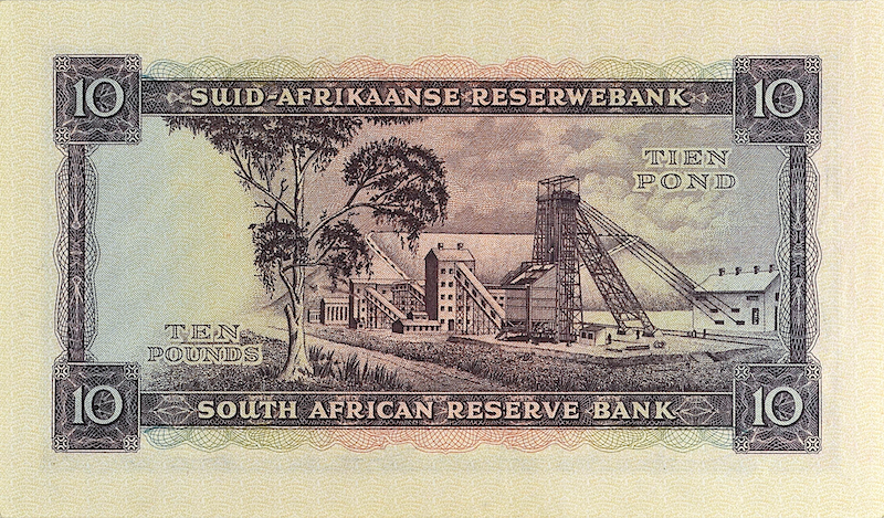 South Africa banknotes, 10 Pounds, Year 1948, Pick P-98, UNC