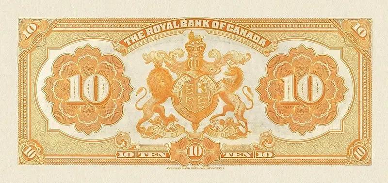 Canada banknote, The Royal Bank, $10 Dollars, 1913, Pick P-S1379, UNC