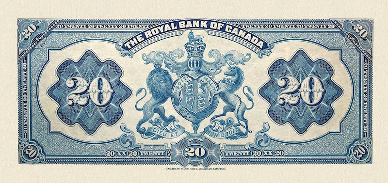 Canada banknote, The Royal Bank, $20 Dollars, 1927, Pick P-S1385, UNC