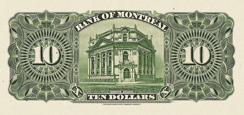 Canada banknote, Bank of Montreal, $10 Dollars, 1931, Pick P-S554, UNC