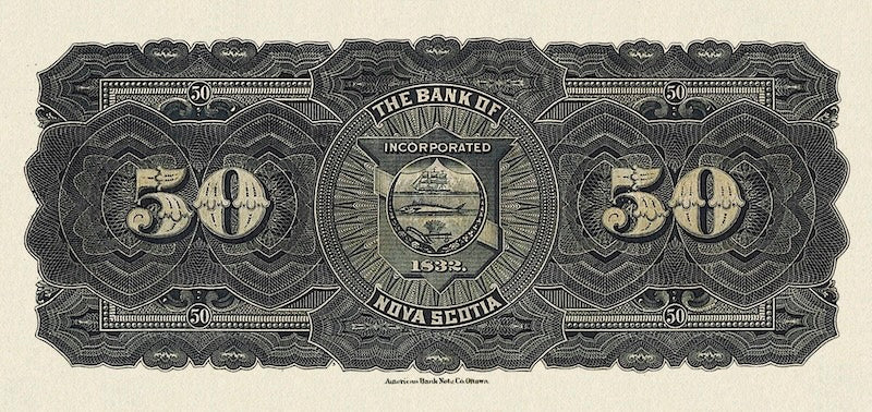 Canada banknote, Bank of Nova Scotia, $50 Dollars, 1877, Pick P-S630, UNC