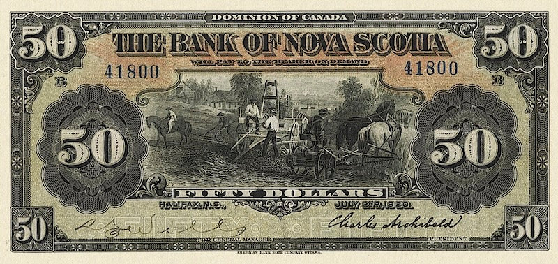Canada banknote, Bank of Nova Scotia, $50 Dollars, 1877, Pick P-S630, UNC