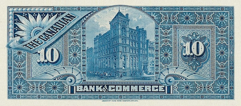 Canada banknote, Canadian Bank of Commerce, $10 Dollars, 1888, Pick P-S961, UNC