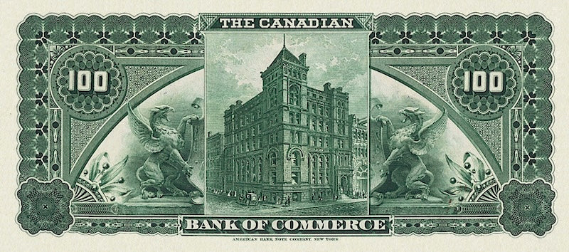Canada banknote, Canadian Bank of Commerce, $100 Dollars, 1888, Pick P-S964, UNC